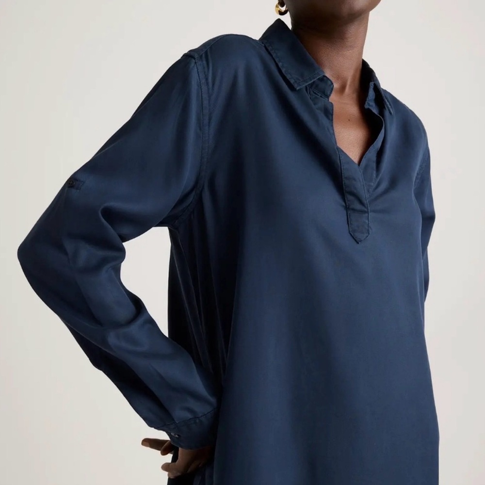 Quince Tencel Tunic Dress - Picture 2 of 6